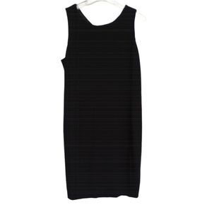 Eileen Fisher Black Sleeveless Viscose Blend Pull-on Dress, Size Medium